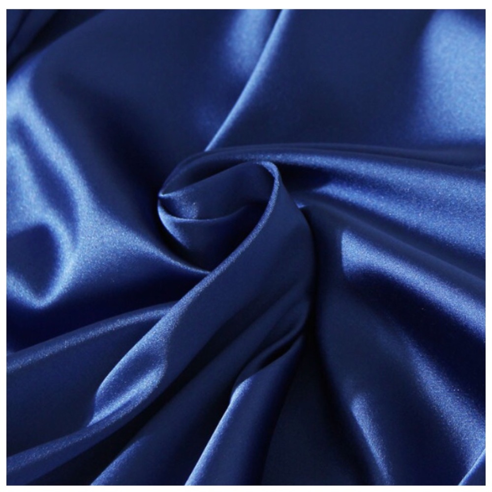 🍁Blue Satin Open Tie Sleeve Jacket - Picture 5 of 6